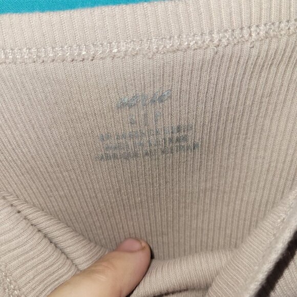 Ribbed Cotton Aerie Womens Square Neck Crop Top Adjustable Straps Size Small Pet - Picture 5 of 6